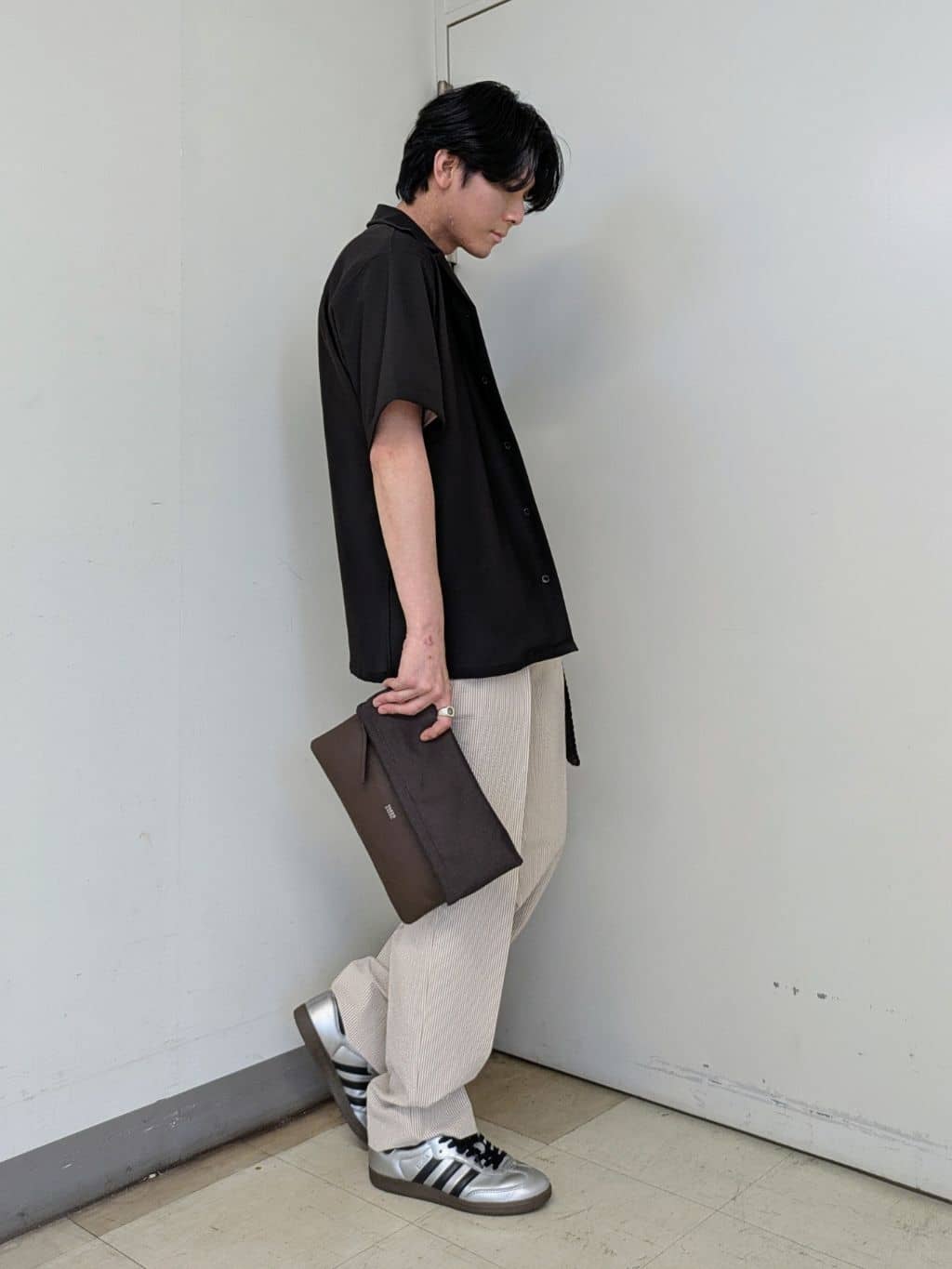 ryoさんの「TAKEO KIKUCHI｜【COOL CITY WEAR】エアートール オープンカラーシャツ /接触冷感・通気性」を使ったコーディネート