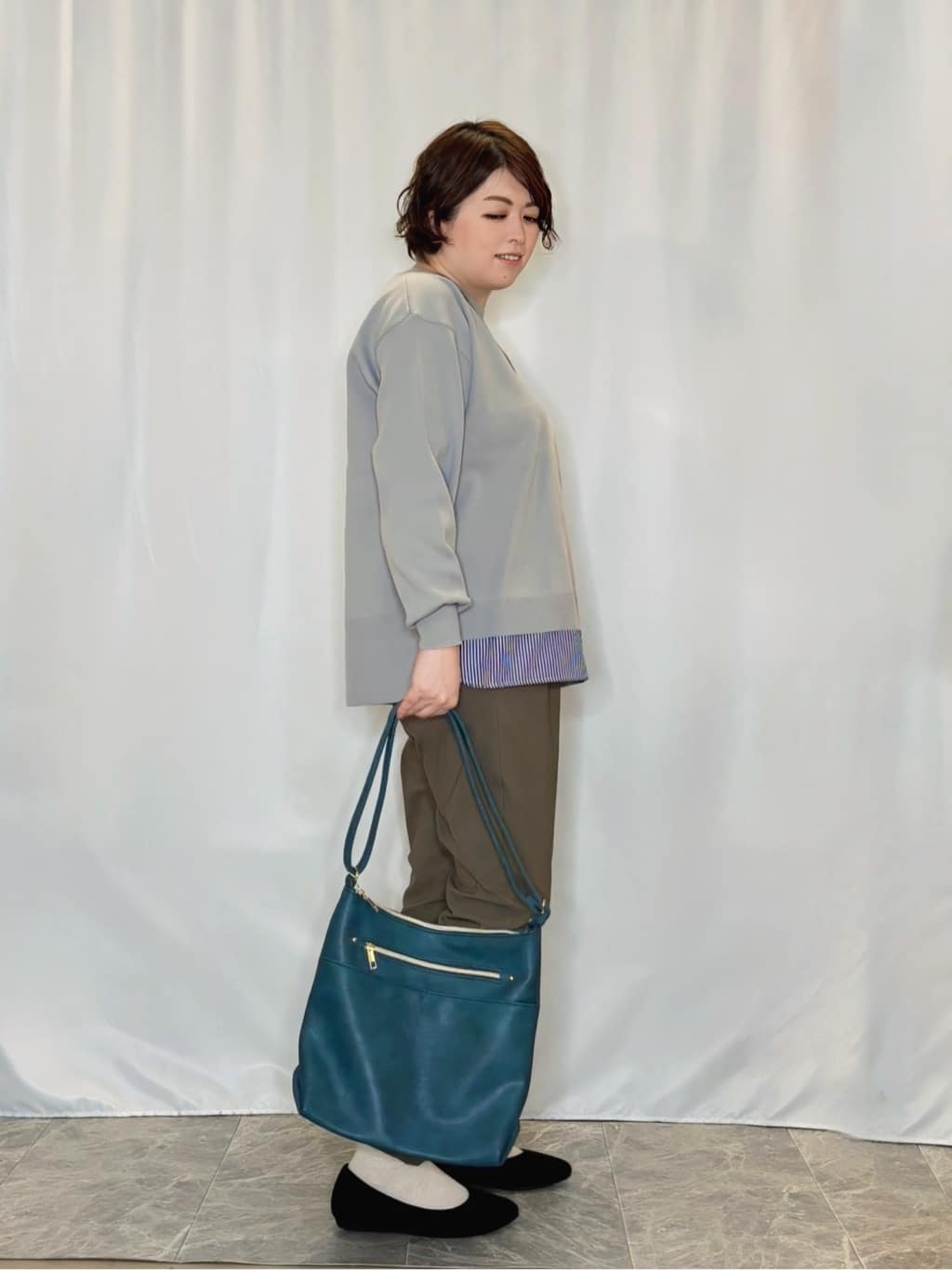 たみさんの「SHOO･LA･RUE｜【洗える/S-LL/美脚シルエット】ハイパーストレッチ テーパードパンツ」を使ったコーディネート