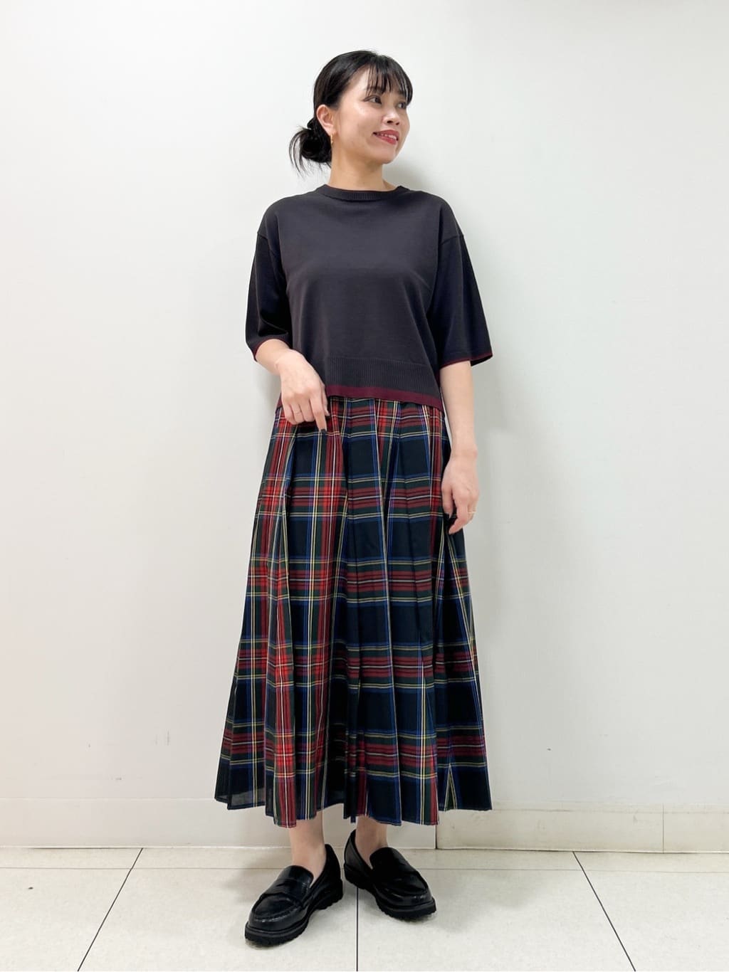 Kaiさんの「Dessin｜【洗える】バイカラーショート丈ニット」を使ったコーディネート