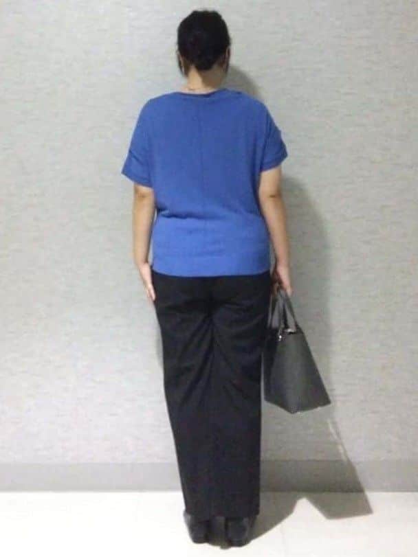 sakoさんの「Reflect｜【撥水加工で裾が汚れにくい◎／ウエスト総ゴム】ワイドストレートパンツ」を使ったコーディネート