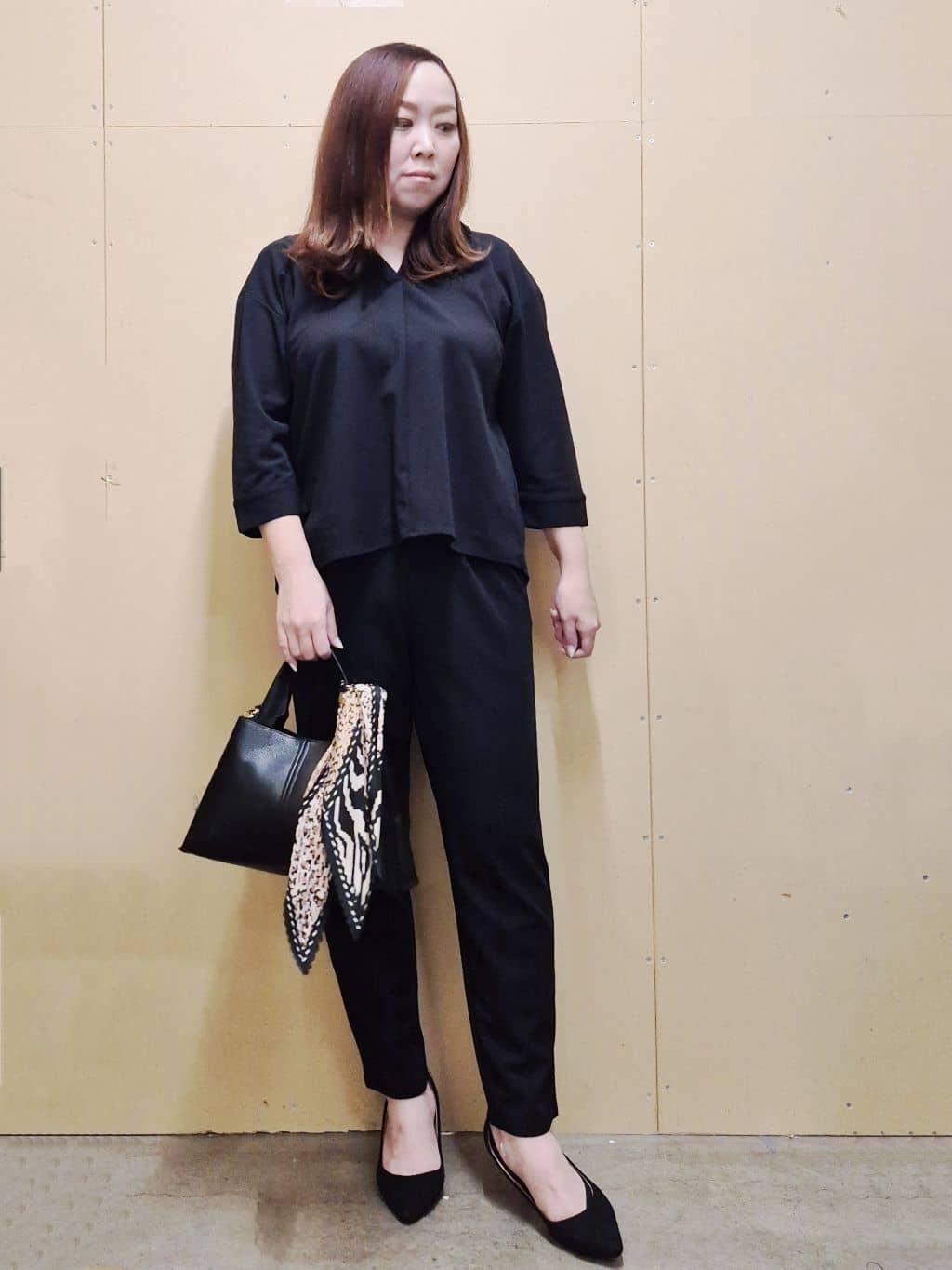 ひさえさんの「THE SHOP TK｜【着るだけでコーディネートが決まる】スキッパーブラウス&パンツセット」を使ったコーディネート