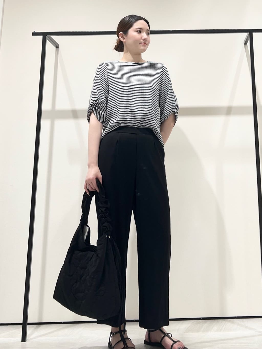T.Kさんの「INDIVI｜【UVケア／吸汗速乾】凹凸素材ねじり袖トップス」を使ったコーディネート