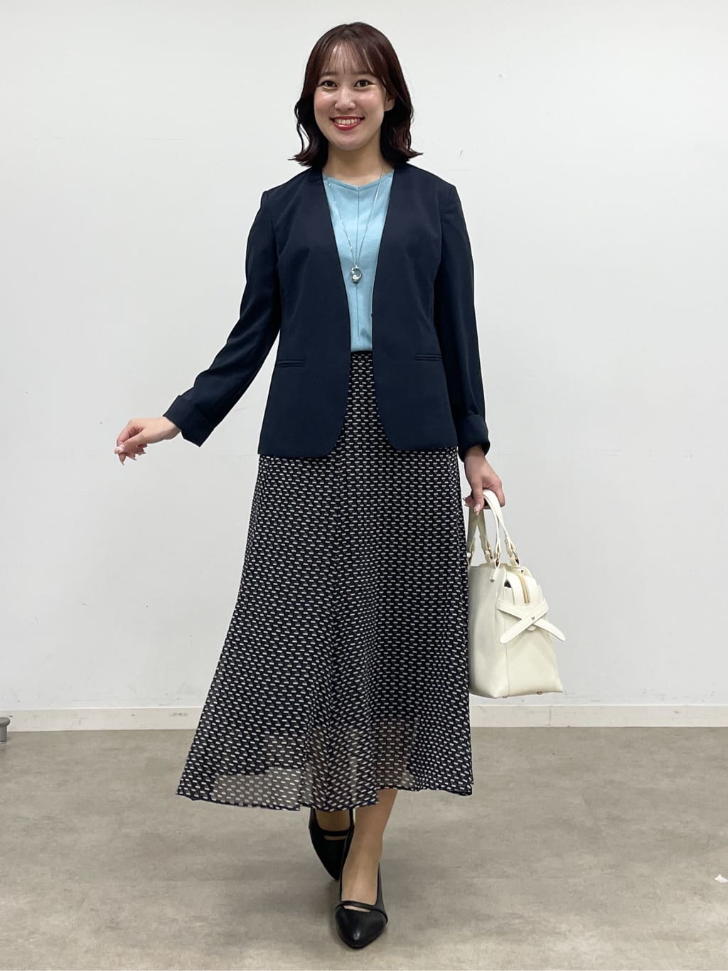 yukariさんの「Reflect｜【洗える／セットアップ可】ノーカラージャケット」を使ったコーディネート