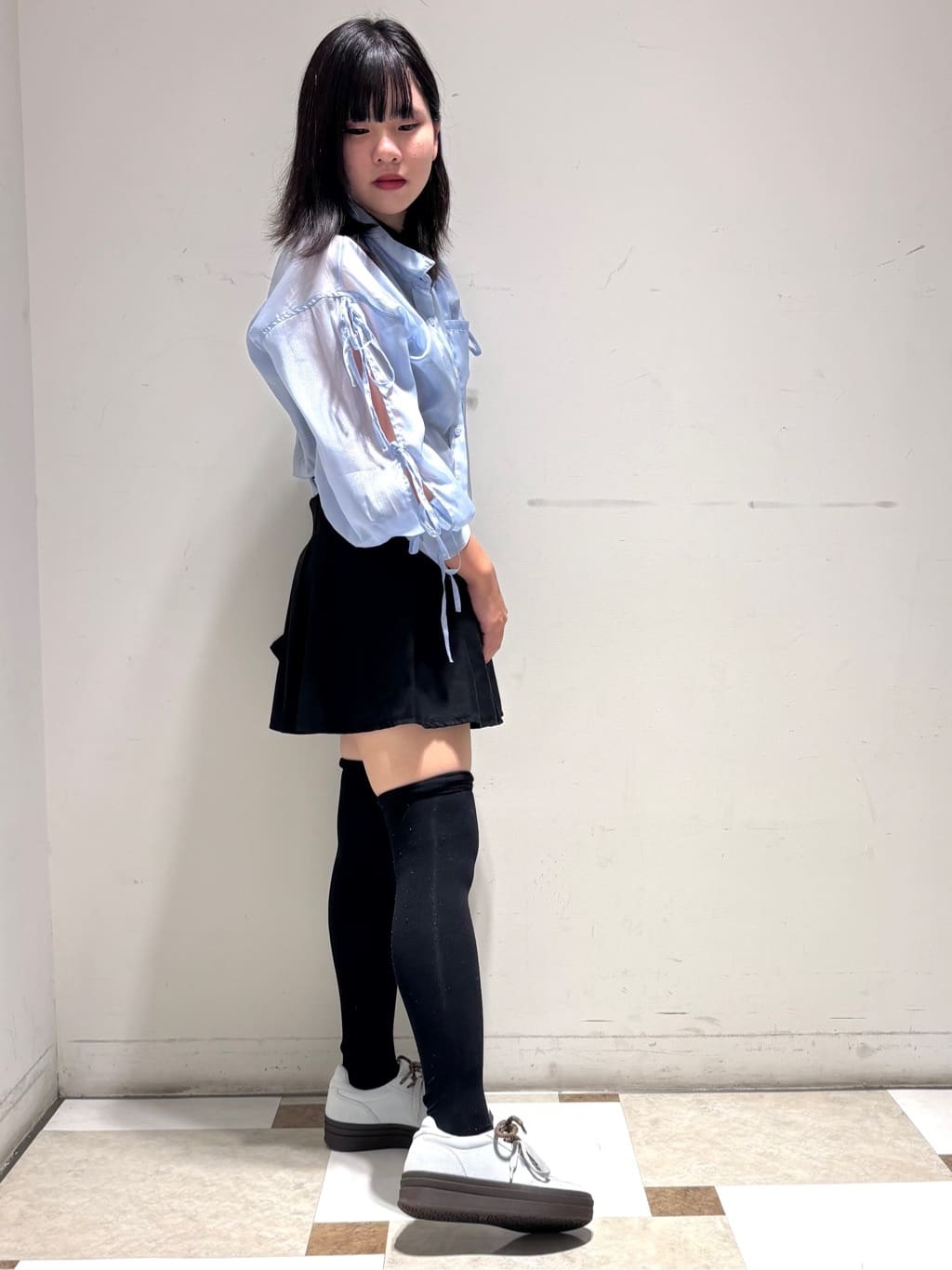 夜桜さんの「ESPERANZA｜ミックスシューレーススニーカー」を使ったコーディネート