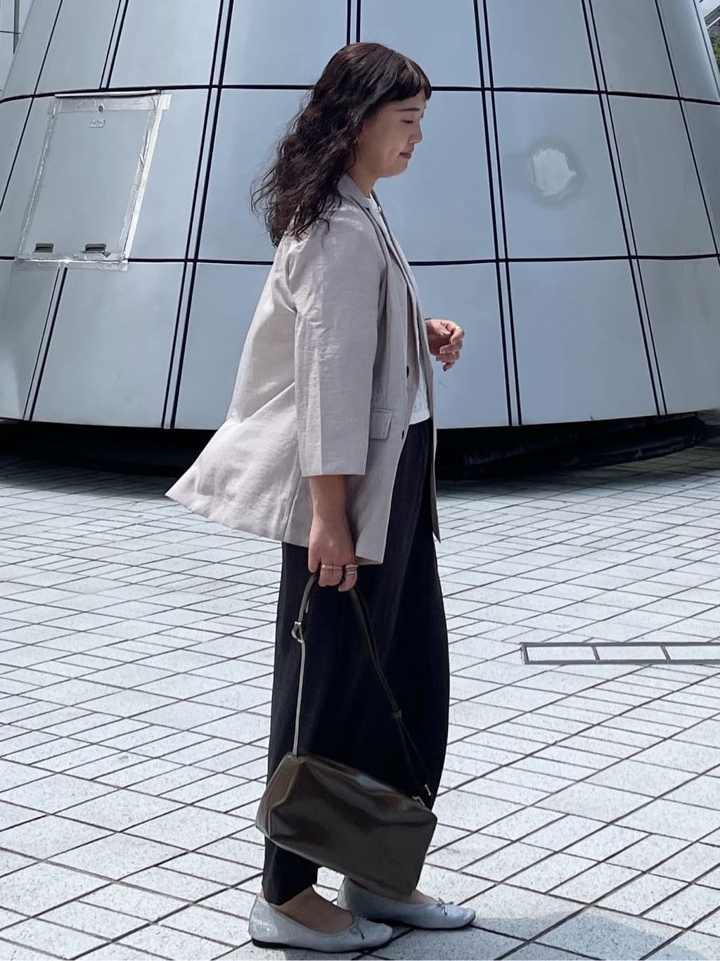 sumicaさんの「OPAQUE.CLIP｜リネンライクダブルジャケット【洗える】」を使ったコーディネート