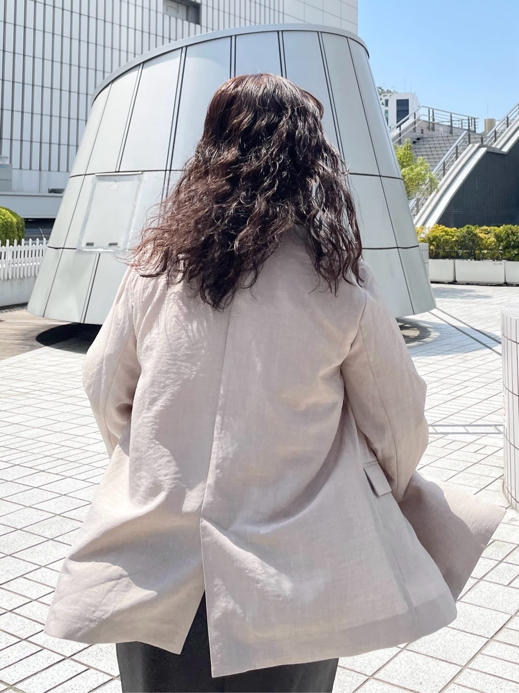 sumicaさんの「OPAQUE.CLIP｜リネンライクダブルジャケット【洗える】」を使ったコーディネート