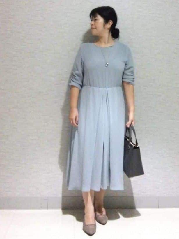 sakoさんの「Reflect｜【吸水速乾／防しわ】シルキープリーツワンピース」を使ったコーディネート