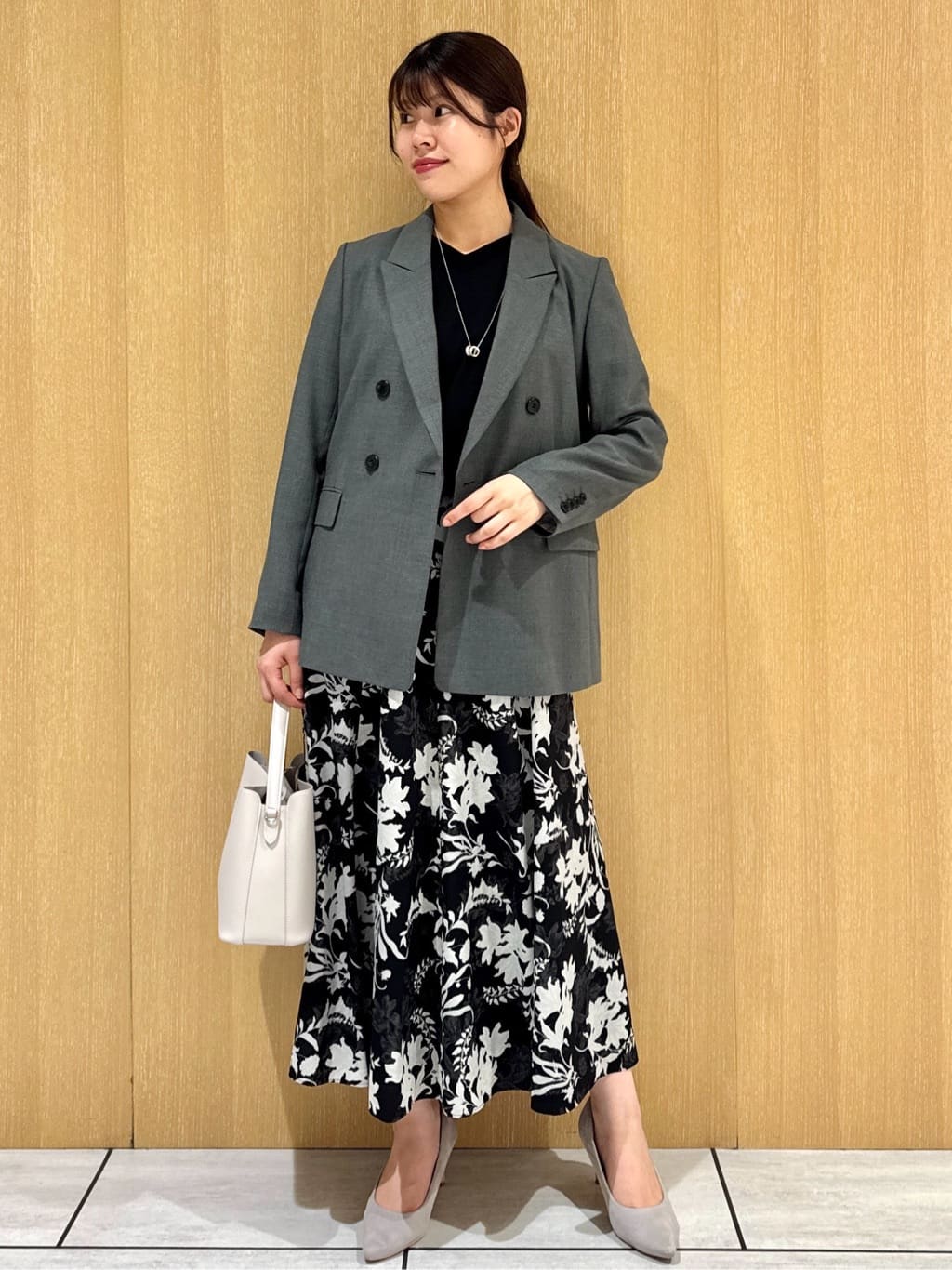 nanaさんの「UNTITLED｜【セットアップ可】ウールライク ダブルブレストジャケット」を使ったコーディネート