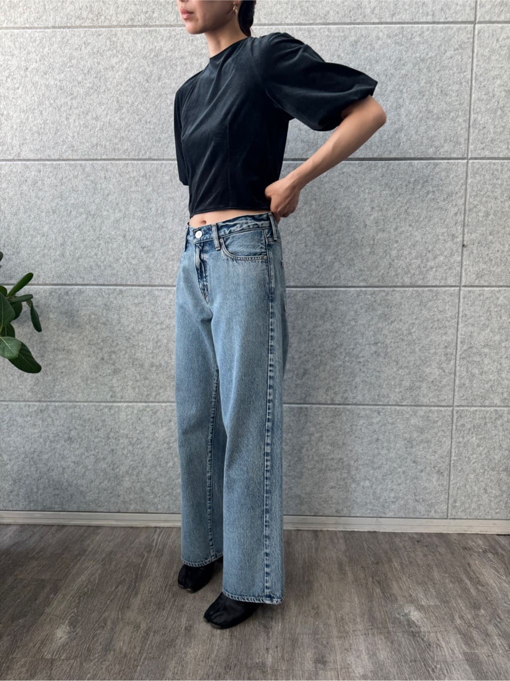 designer yukaさんの「CODE A｜velvet ribbon pullover」を使ったコーディネート