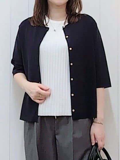 itoさんの「Dessin｜【UVカット/洗える】2WAY五分袖カーディガン」を使ったコーディネート