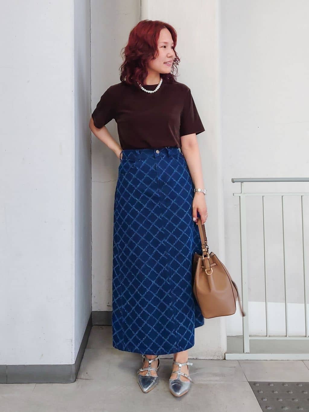 maruさんの「THE SHOP TK｜シアーベロアカットソー【洗える】」を使ったコーディネート