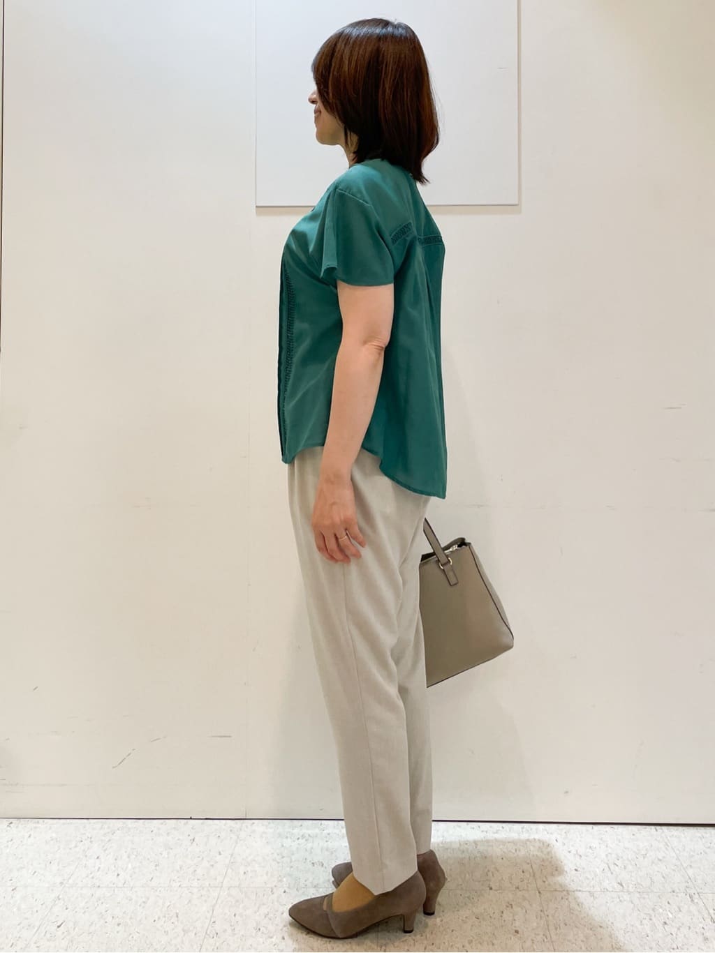めいさんの「Reflect｜【マシンウォッシュ可／ウエストゴム仕様】キレイめリラクシーパンツ」を使ったコーディネート