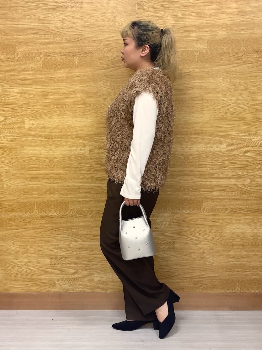 ぁむさんの「SHOO･LA･RUE｜【S-LL】ウエストリボンがアクセント ゆったりテーパードパンツ」を使ったコーディネート