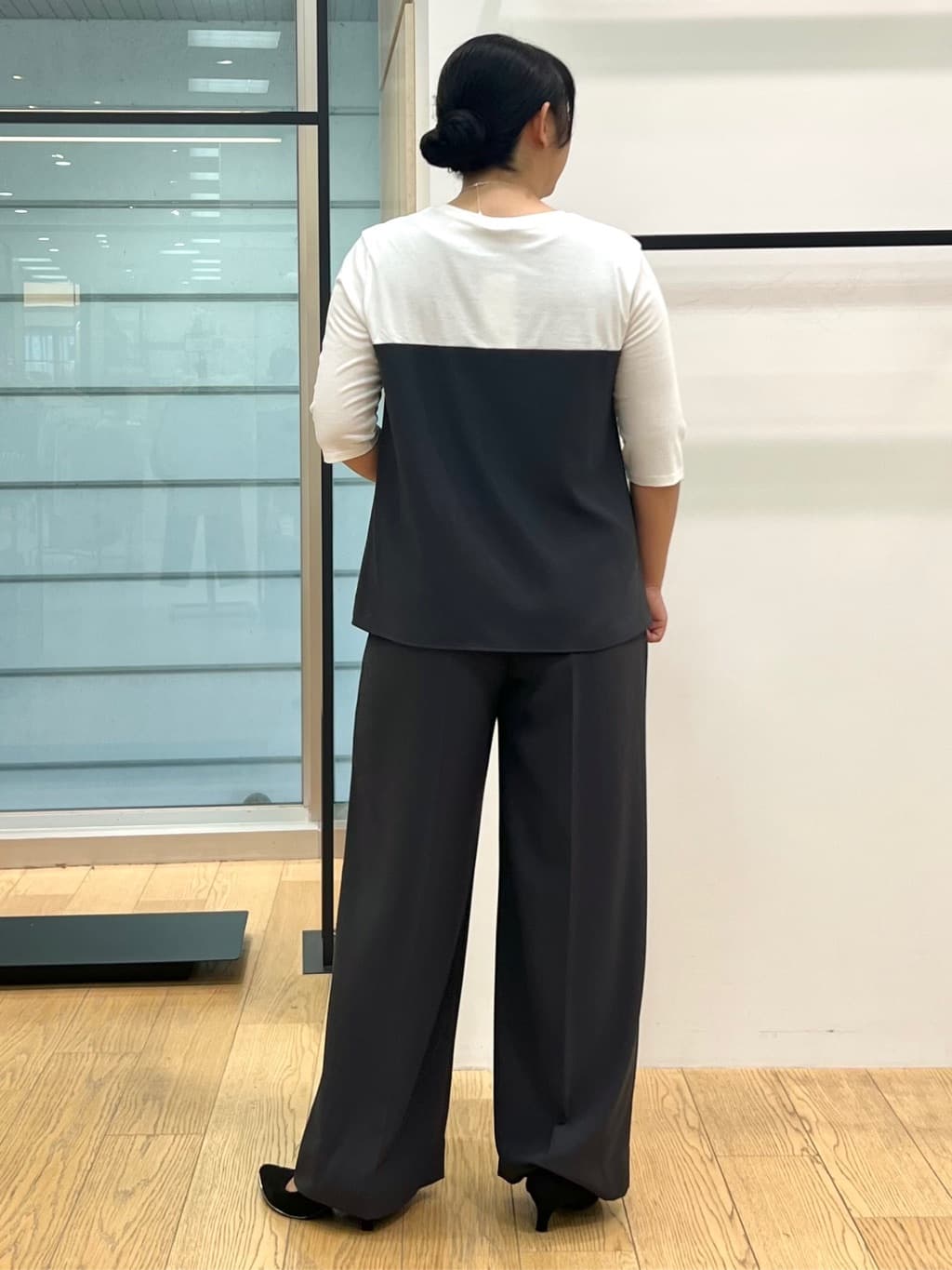 shimaさんの「INDIVI｜【軽く羽織れる！】ダブルジャケット」を使ったコーディネート