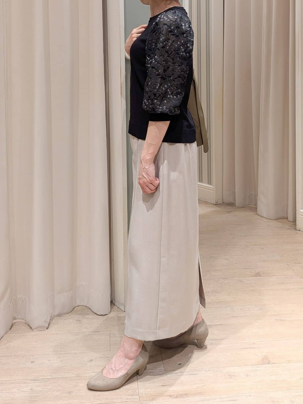 ちゃさんの「grove｜【カセット服】洗えるストレートシルエットスカート」を使ったコーディネート