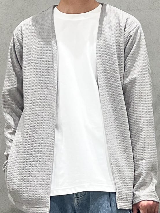 SHI-MAさんの「THE SHOP TK｜【セットでお買い得！！】長袖カーディガン＋半袖Tシャツ　洗濯機OK/吸水速乾(Tシャツのみ)」を使ったコーディネート