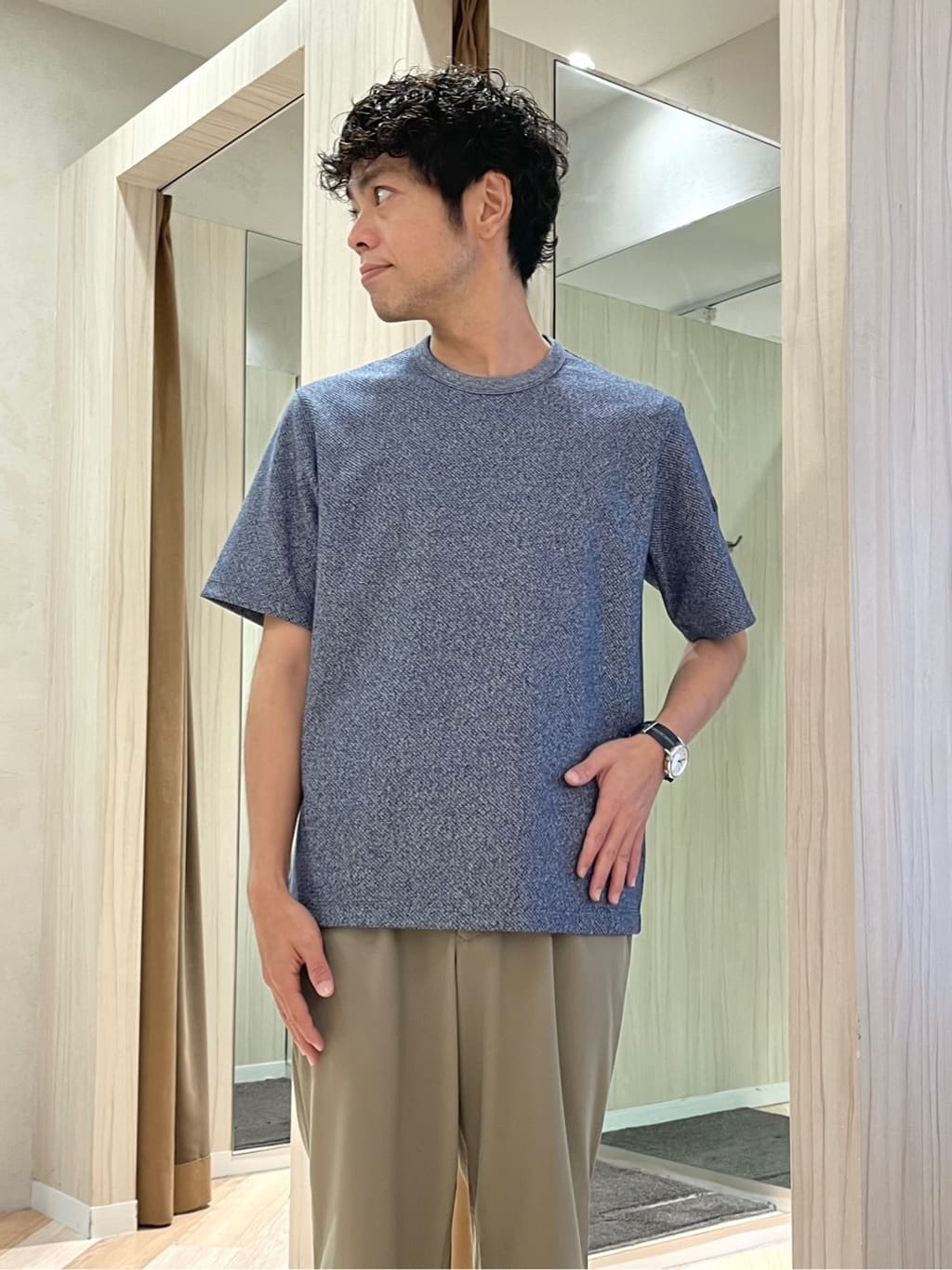 URAさんの「TAKEO KIKUCHI｜ボーラーハット柄 長袖シャツ」を使ったコーディネート