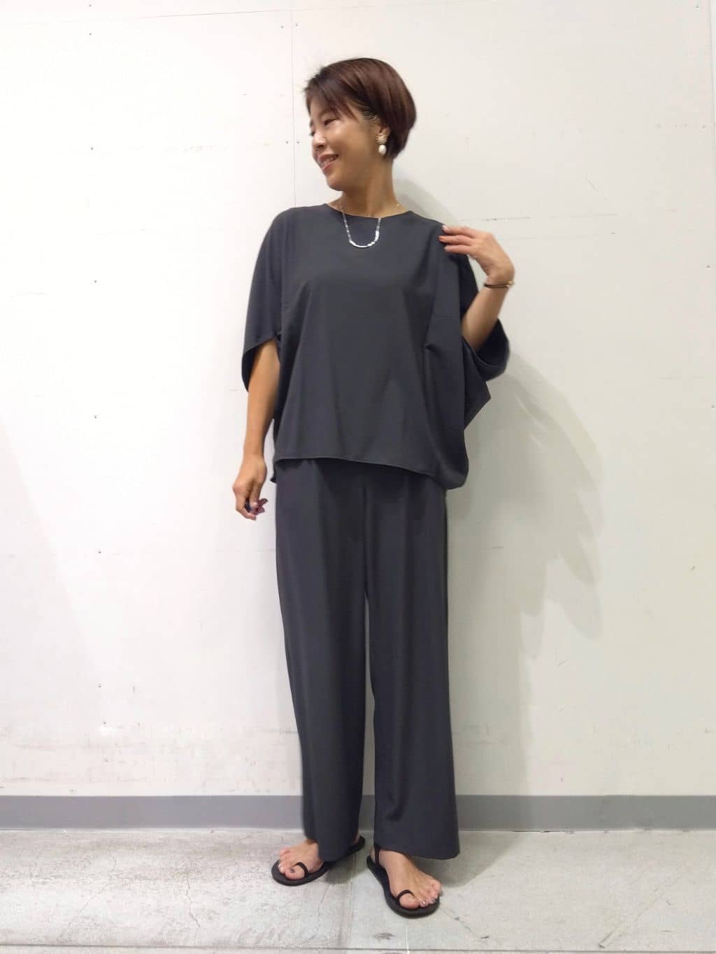 Kさんの「INDIVI｜【洗える】ビスチェレイヤード風トップス」を使ったコーディネート