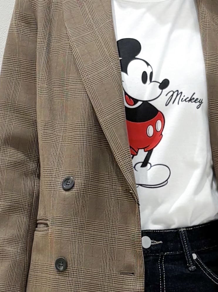 ちえさんの「OPAQUE.CLIP｜【Mickey Mouse】プリントロングTシャツ」を使ったコーディネート