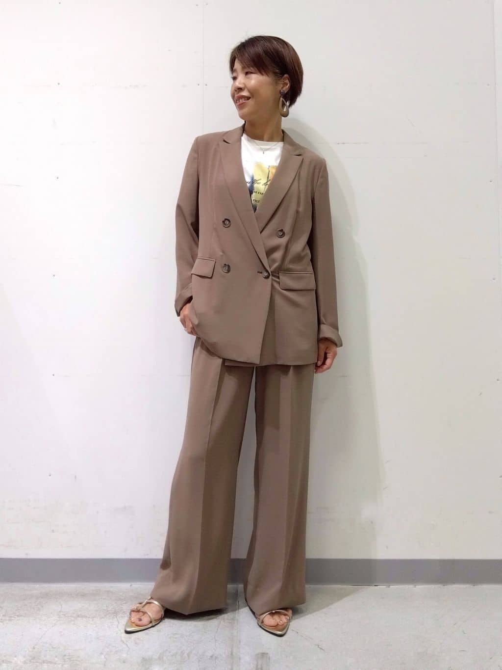 Kさんの「INDIVI｜【美シルエット】ノースリーブワンピース」を使ったコーディネート