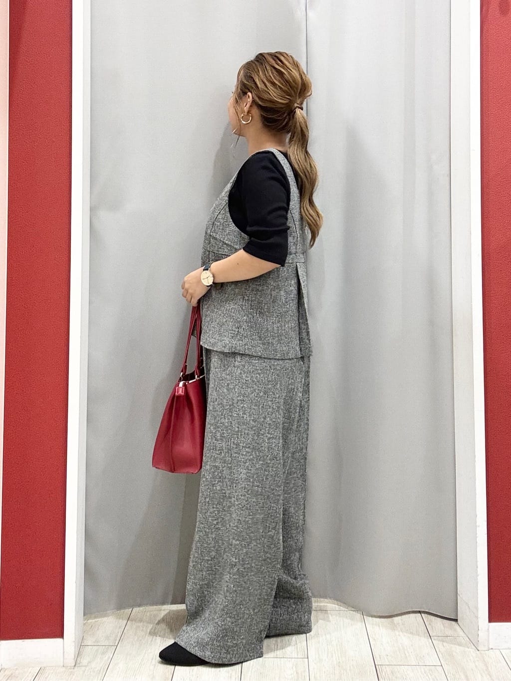 shioさんの「SHOO･LA･RUE｜【S-LL】女性らしさ漂うハートネック テレコ5分袖トップス」を使ったコーディネート