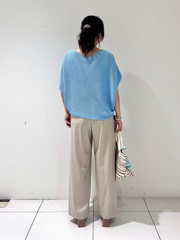 そんさんの「INDIVI｜【洗える／清涼感】コクーンシルエットニット」を使ったコーディネート