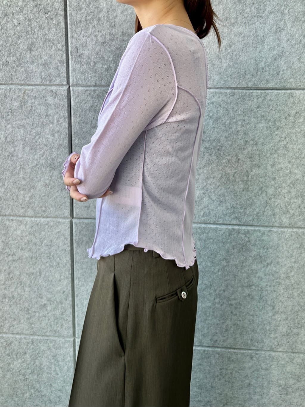 harunaさんの「CODE A｜urban tailor wide trousers」を使ったコーディネート
