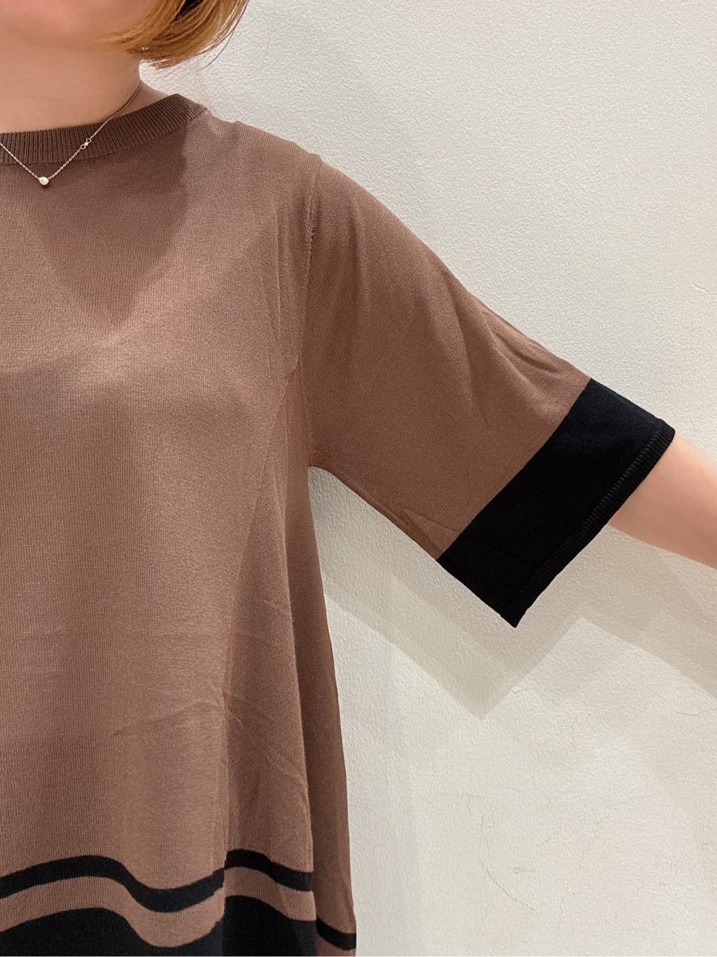amamaさんの「grove｜メタルパーツショートネックレス」を使ったコーディネート