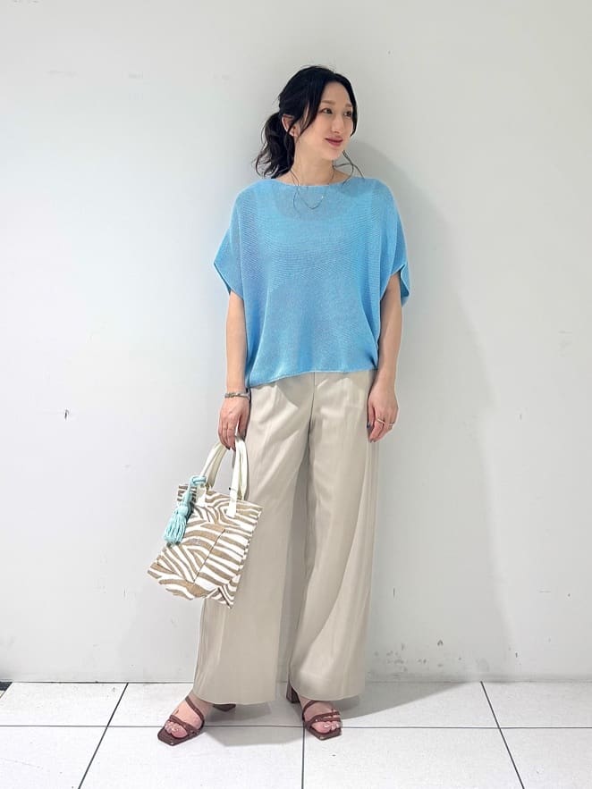 そんさんの「INDIVI｜【洗える／清涼感】コクーンシルエットニット」を使ったコーディネート