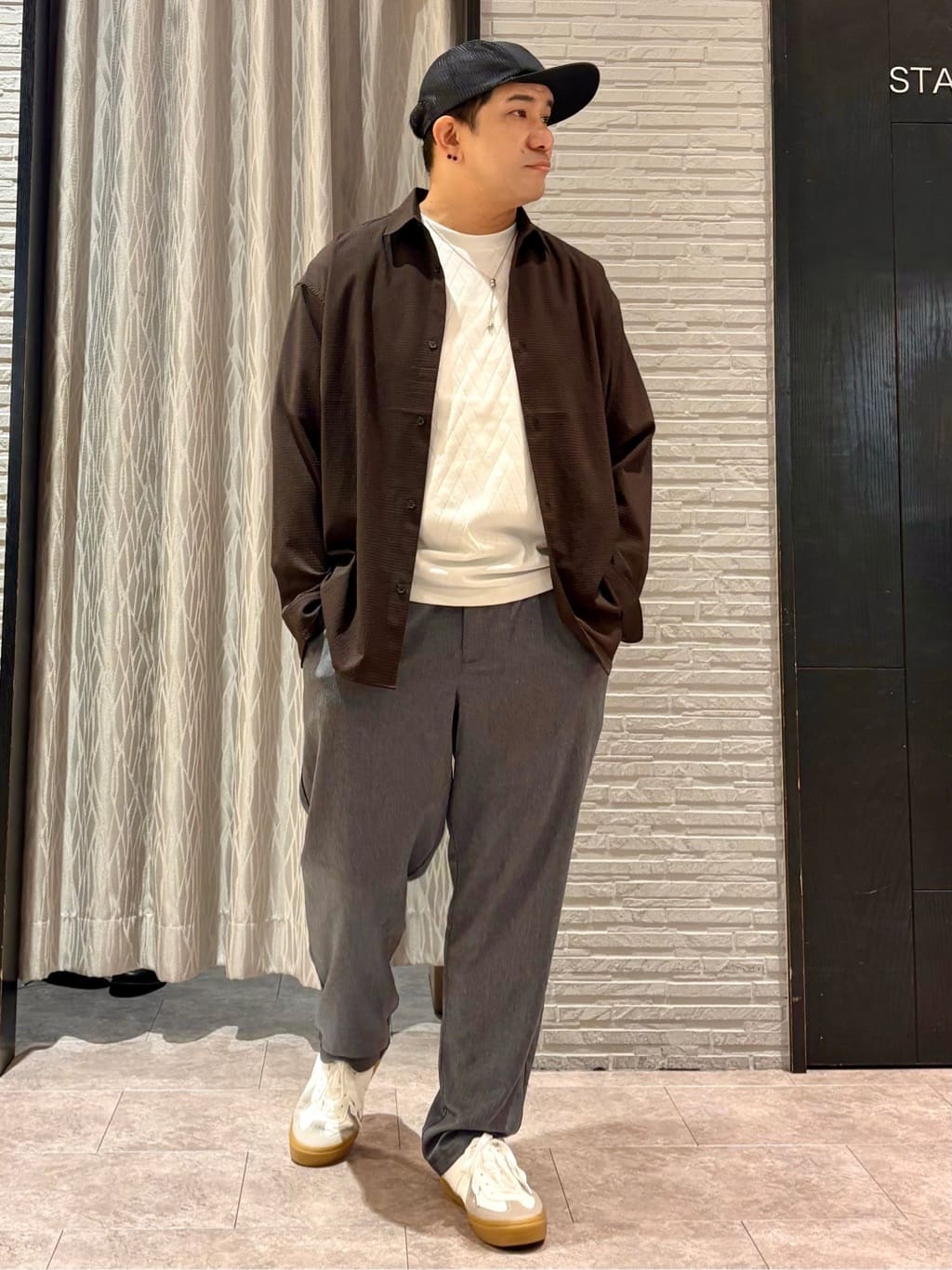 Pーyamaさんの「THE SHOP TK｜スムースファイバーワイドイージーパンツ 【セットアップ可／UVカット／イージーケア／洗濯機OK】」を使ったコーディネート