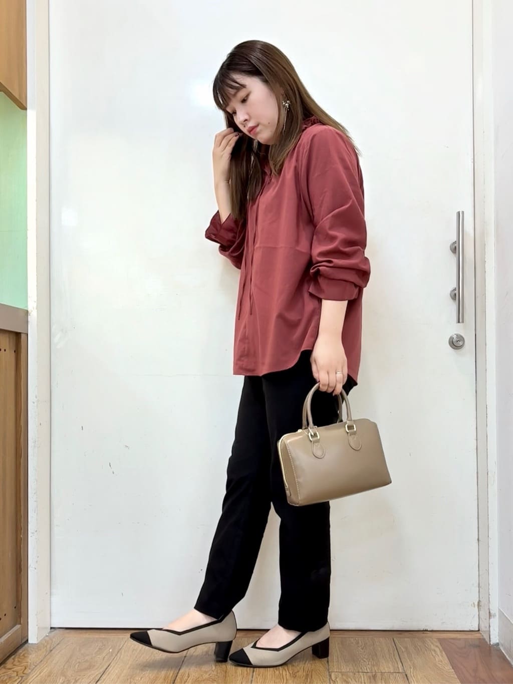 だいわさんの「SHOO･LA･RUE｜ニットヒールパンプス」を使ったコーディネート