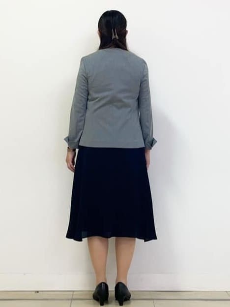 chisaさんの「Reflect｜【洗える／セットアップ可】ノーカラージャケット」を使ったコーディネート
