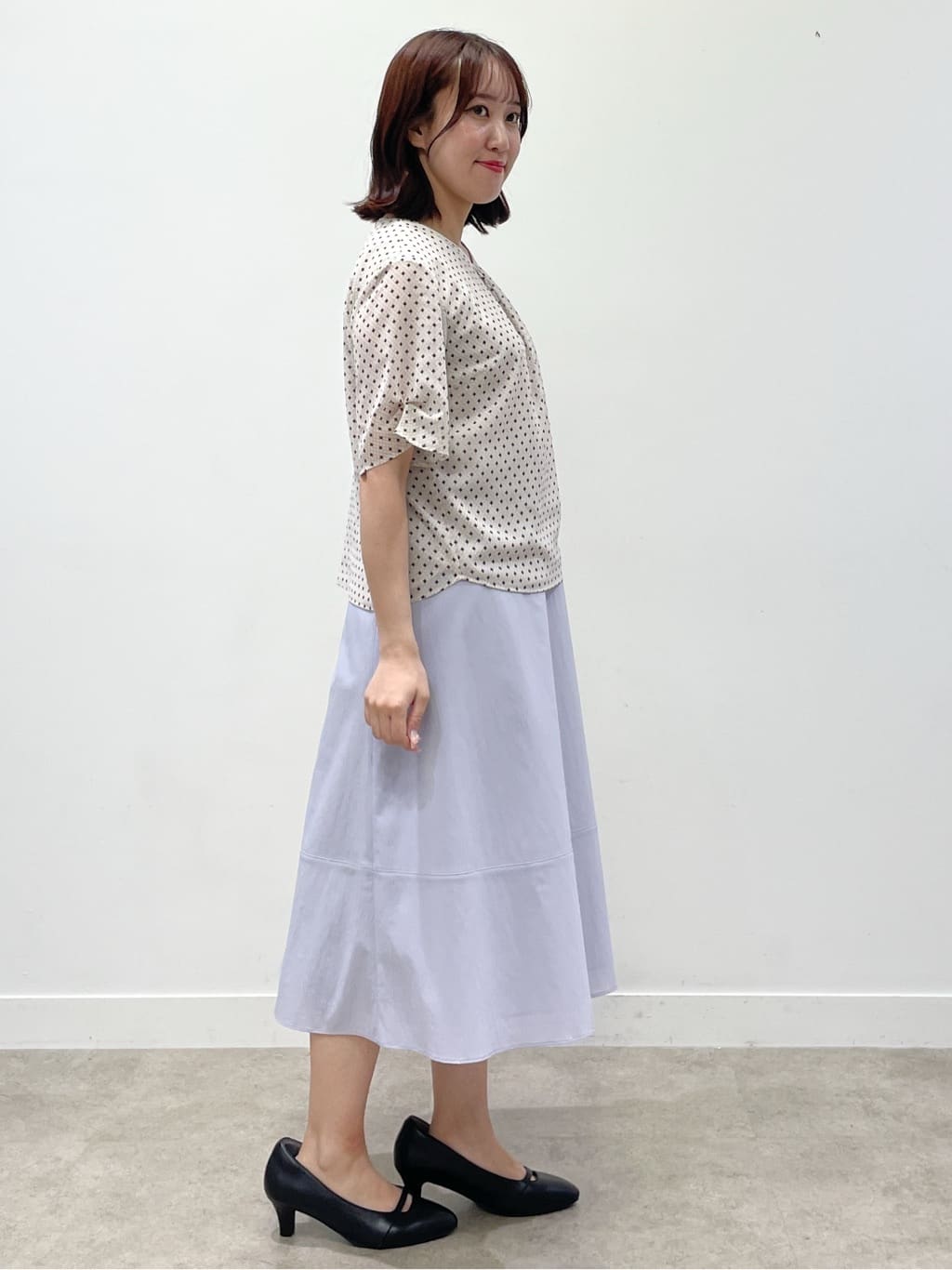 yukariさんの「Reflect｜【マシンウォッシュ可／セットアップ可】コツキ柄プリントブラウス」を使ったコーディネート