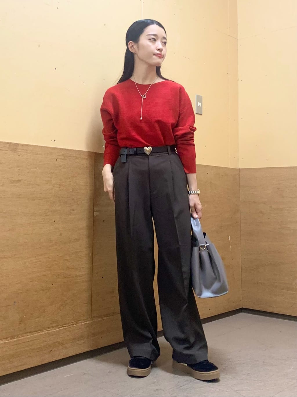 sahoさんの「THE SHOP TK｜【S-XLサイズ/選べる7色】どこから見ても美しい ガーターニット/毛玉になりにくい/洗濯機OK」を使ったコーディネート