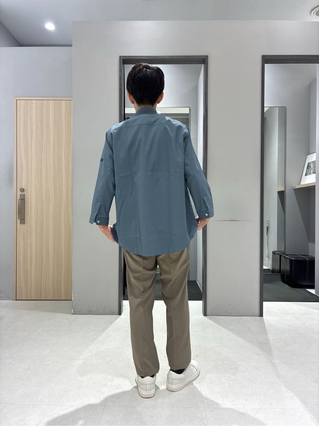 わいずみさんの「TAKEO KIKUCHI｜【COOL CITY WEAR】DotAir（R）サッカー シャツ」を使ったコーディネート