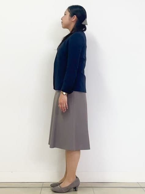 chisaさんの「Reflect｜【洗える／セットアップ可】ノーカラージャケット」を使ったコーディネート