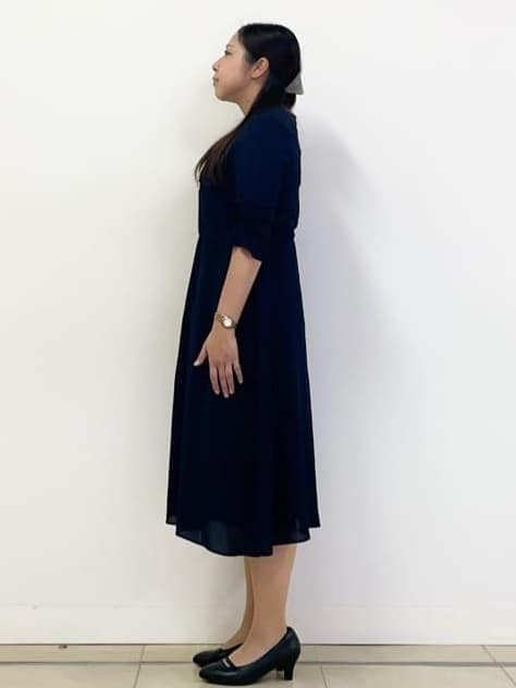 chisaさんの「Reflect｜【吸水速乾／防しわ】シルキープリーツワンピース」を使ったコーディネート