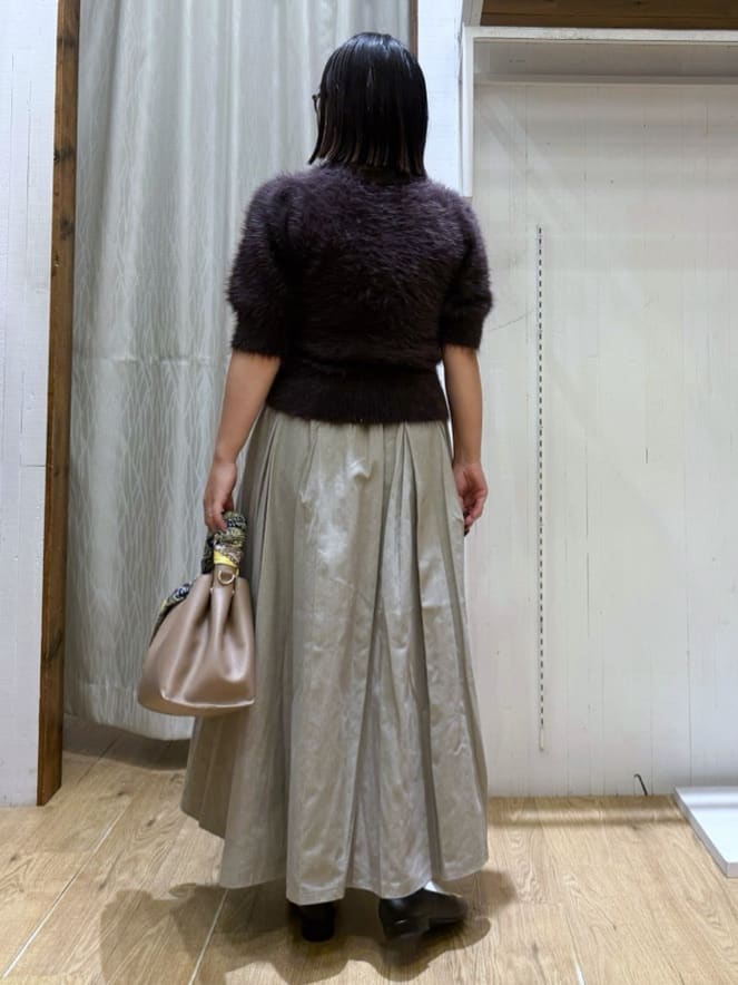 chさんの「THE SHOP TK｜【大人の魅力引き出す】5分袖フェザーニット/洗える」を使ったコーディネート