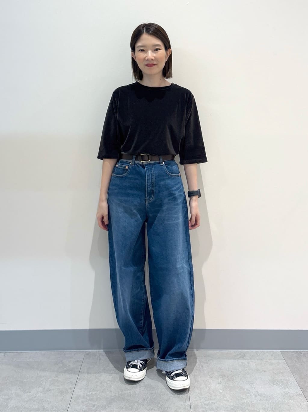 risaさんの「Dessin｜【洗える】シアーベロアトップス」を使ったコーディネート