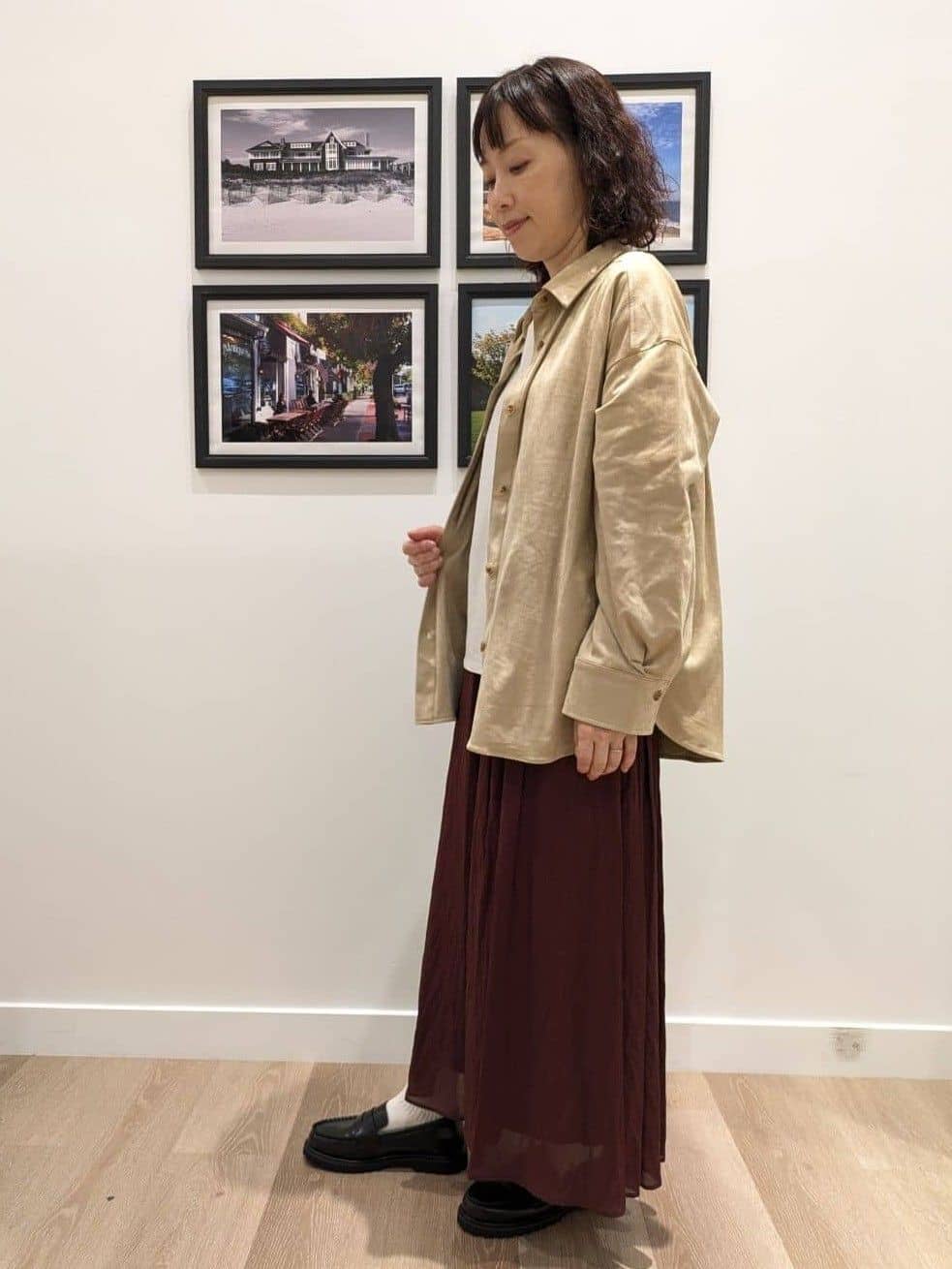 Ao さんの「Dessin｜【360度可愛い・洗える】バックヘンリーカットソー」を使ったコーディネート