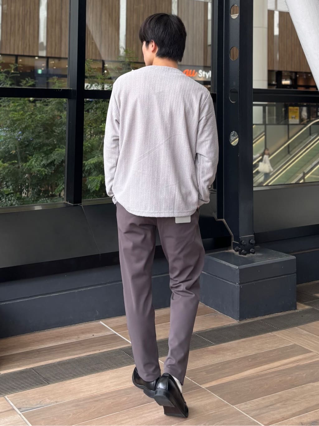 うらしーさんの「THE SHOP TK｜【セットでお買い得！！】長袖カーディガン＋半袖Tシャツ　洗濯機OK/吸水速乾(Tシャツのみ)」を使ったコーディネート