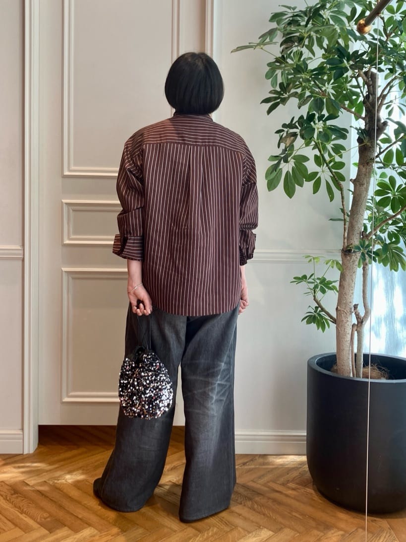 konominさんの「DRESSTERIOR｜ヴィンテージ加工ワイドデニムパンツ」を使ったコーディネート