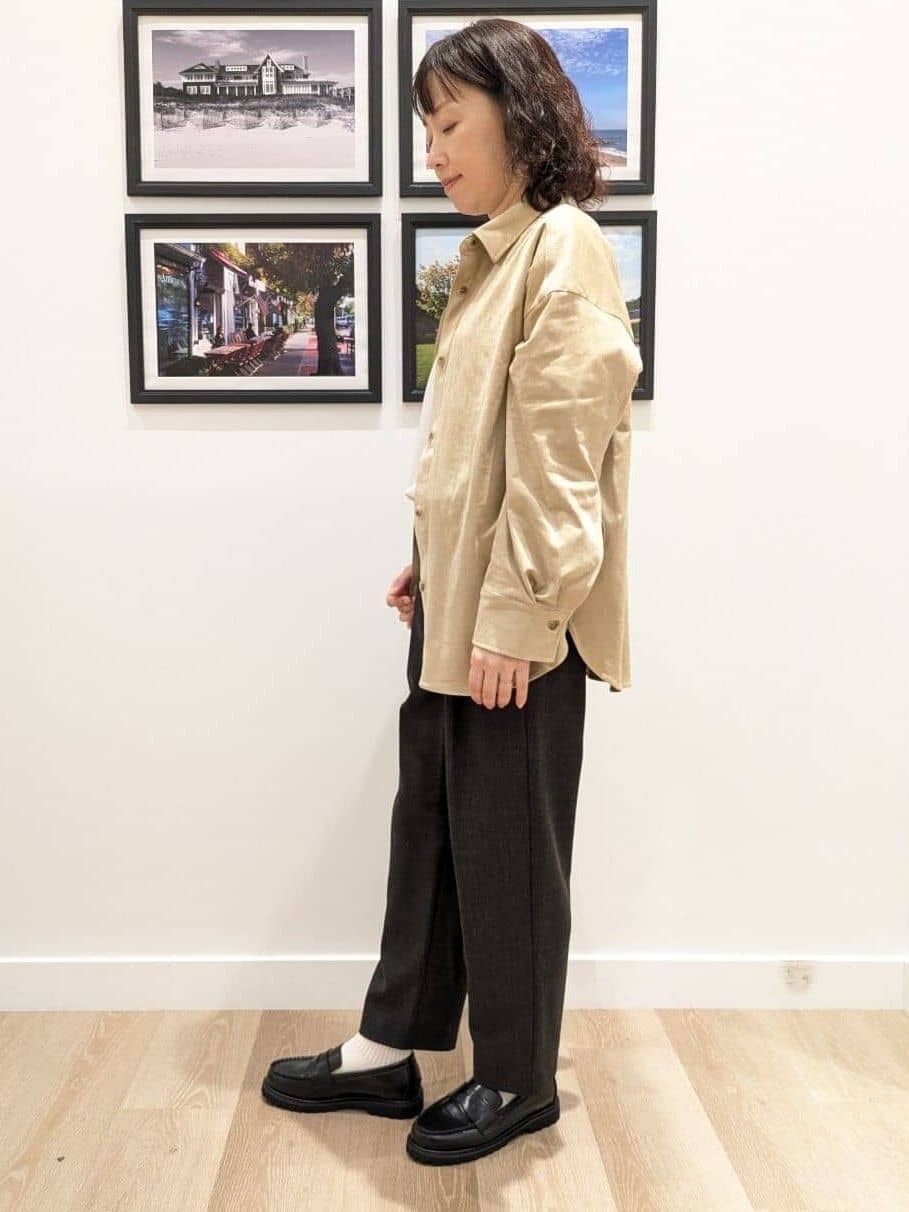 Ao さんの「Dessin｜【360度可愛い・洗える】バックヘンリーカットソー」を使ったコーディネート