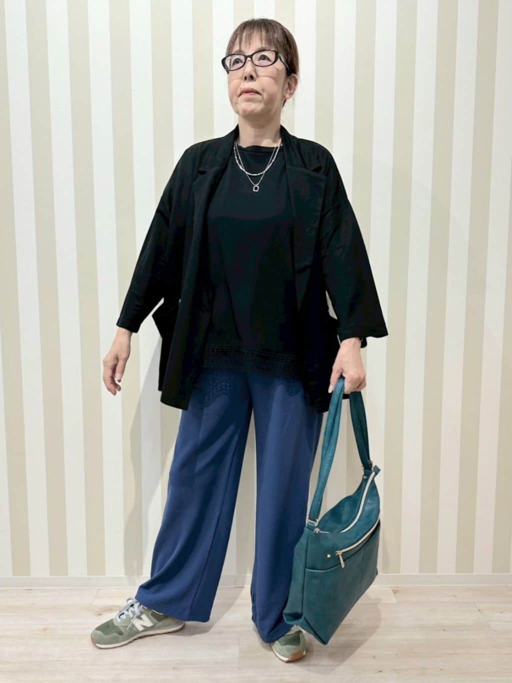 nonaさんの「SHOO･LA･RUE｜【S-LL/ひんやり】さらっとしたタッチが心地よい ダブルブレストジャケット」を使ったコーディネート