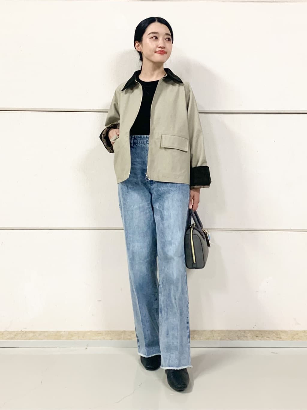sahoさんの「THE SHOP TK｜カバーオールジャケット【洗える】」を使ったコーディネート