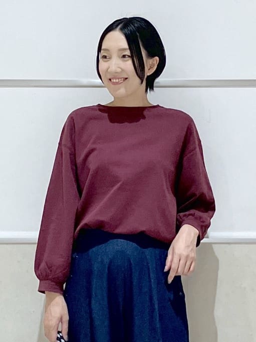 eriko さんの「Dessin｜【360度可愛い・洗える】バックヘンリーカットソー」を使ったコーディネート