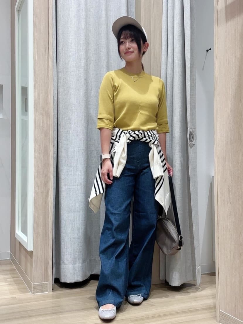 Fumikaさんの「grove｜【ひんやり多機能】やわらかドライタッチ 袖口シアードッキングプルオーバー」を使ったコーディネート