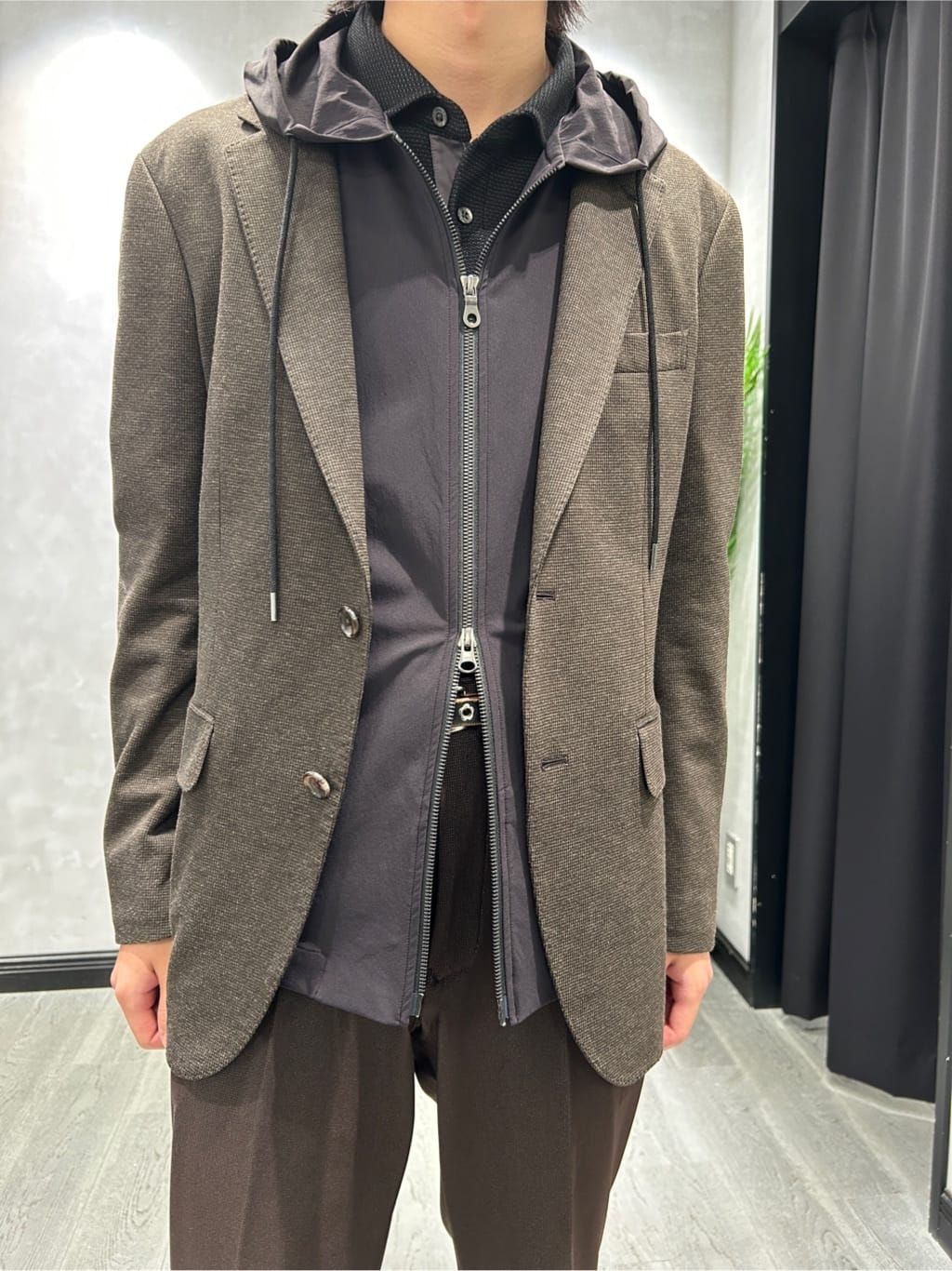 ruiさんの「TAKEO KIKUCHI｜【None Of Stress】アクティブジャージ 千鳥 ジャケット」を使ったコーディネート