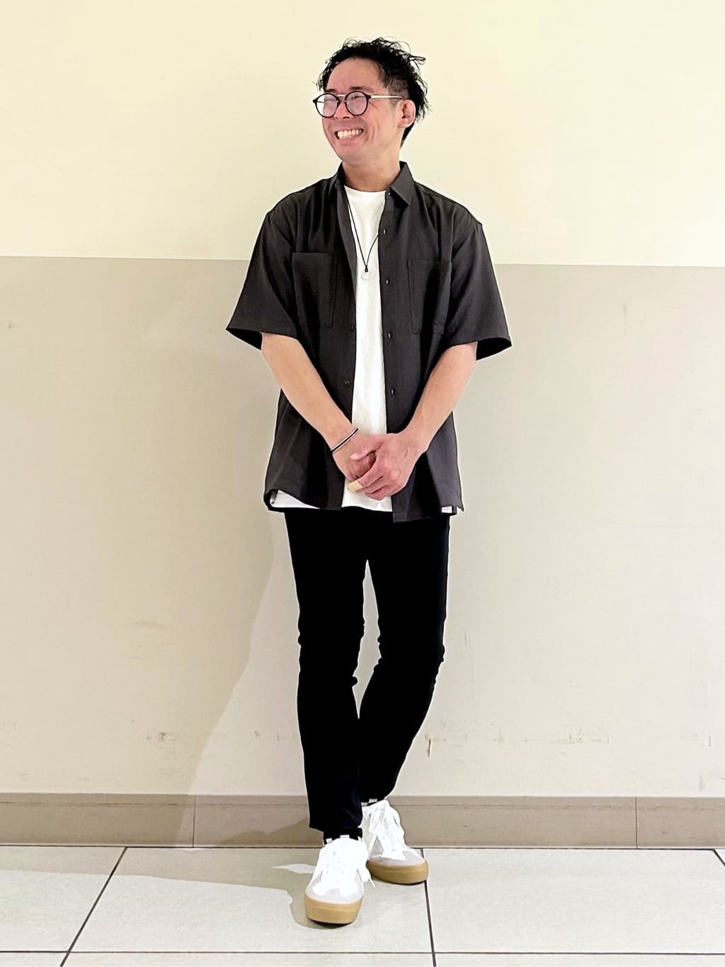 KENJI Iさんの「THE SHOP TK｜【ご好評につき再入荷！】ドライポリシャツ　洗濯機OK」を使ったコーディネート