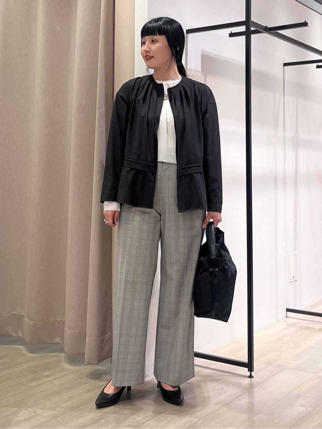 hasuさんの「INDIVI｜ストレッチシアーロングTシャツ」を使ったコーディネート